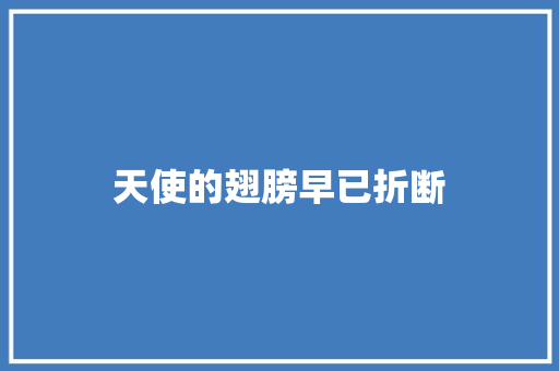 天使的翅膀早已折断