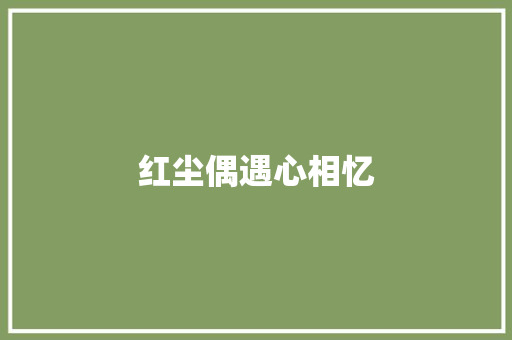 红尘偶遇心相忆
