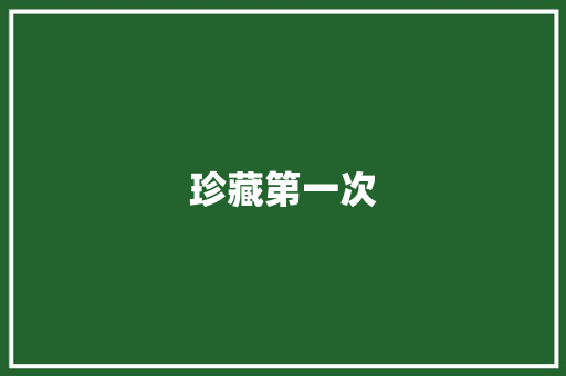 珍藏第一次