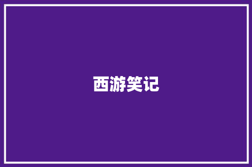 西游笑记 工作报告