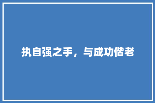 执自强之手，与成功偕老 商务演讲