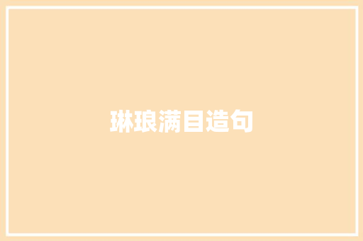 琳琅满目造句