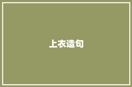 上衣造句