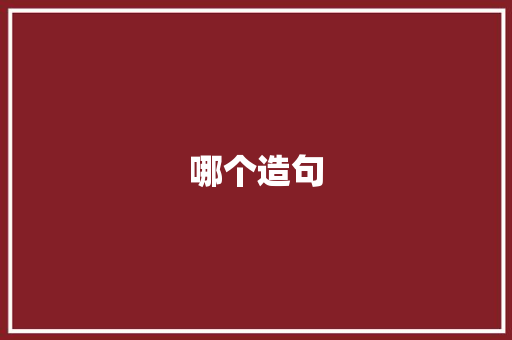 哪个造句