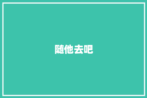 随他去吧 简历模板