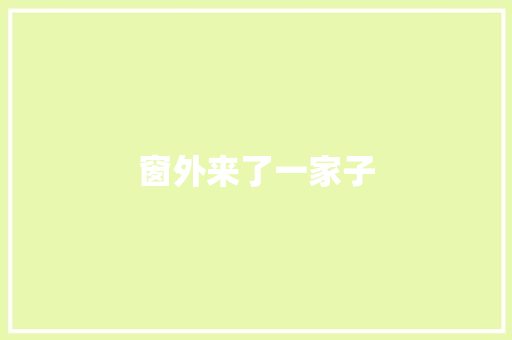 窗外来了一家子 励志演讲
