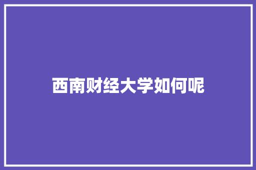 西南财经大学如何呢 励志演讲